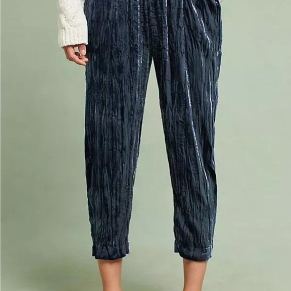 Anthropologie Blue Cropped Pants - Picture 5 of 8